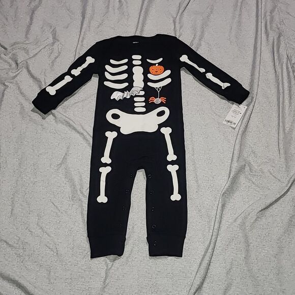 Carter's Halloween skeleton jumpsuit size 24m - Picture 3 of 5